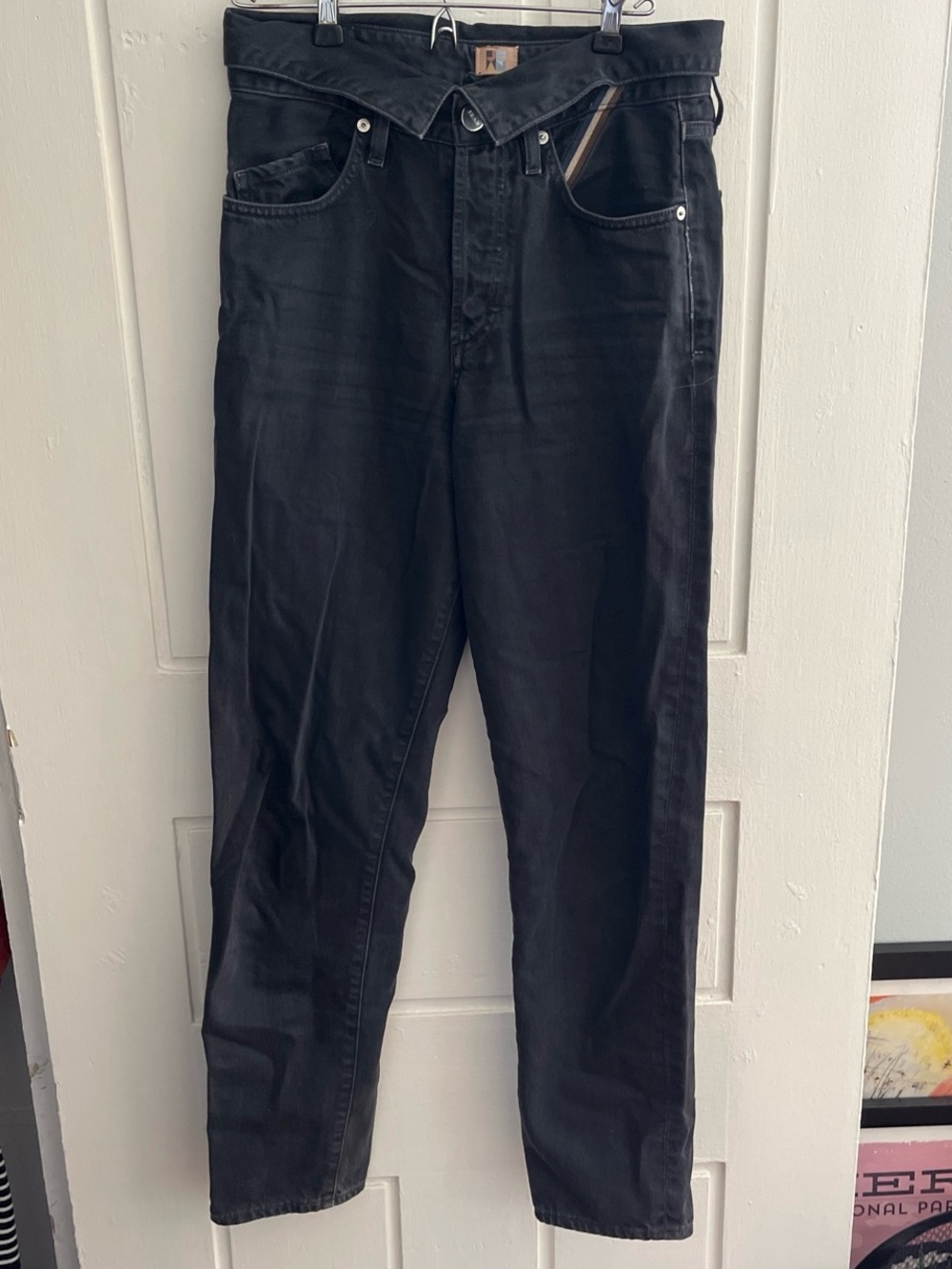 Jean Atelier Black Straight-Leg Jeans